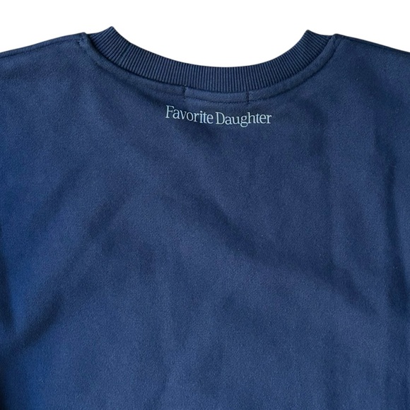 Favorite Daughter Sister Navy Blue Heart Crew Neck Pullover Sweatshirt Extra XL - Picture 7 of 15